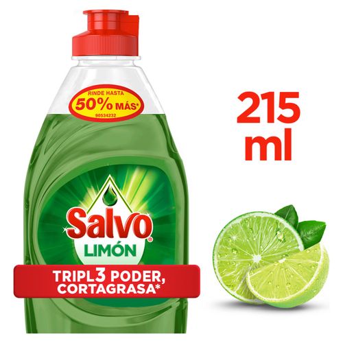 Detergente Líquido Salvo Aroma Limón -215ml