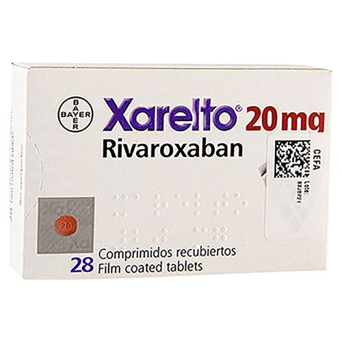 Xarelto 20 mg caja 28 comprimidos - Precio indicado por caja
