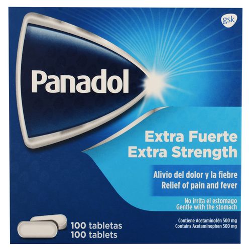 Panadol Extra Fuerte  Gsk  X 100 Tabletas - Precio Indicado por Unidad -