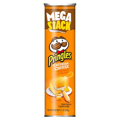 Snack Pringles, Megastack Cheddar Cheese- 203g