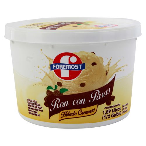 Helado Foremost Ron Pasas - 1890gr