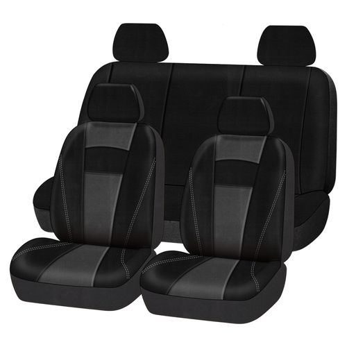 Set Fundas Auto Drive Para Asiento Negro Y Gris