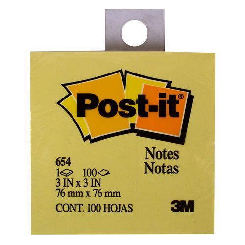 Nota adhesiva Post It color amarilla 3 x 3 cm - 100 hojas