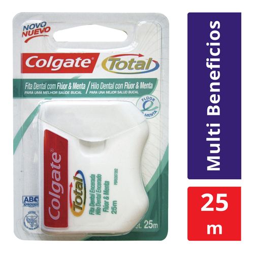 Hilo Dental Colgate Total 12 Menta y Flúor 25 mts