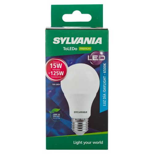 Bombillo Led Sylvania, 15W Luz Blanca rosca E27 -Und