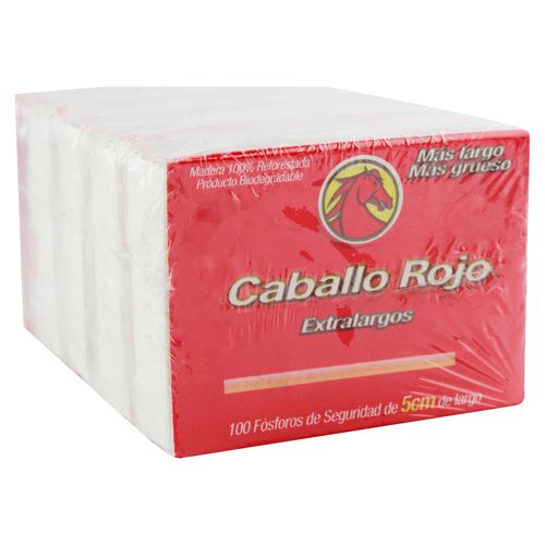 Fosforos De Seguridad Caballo Rojo - 5 unidades