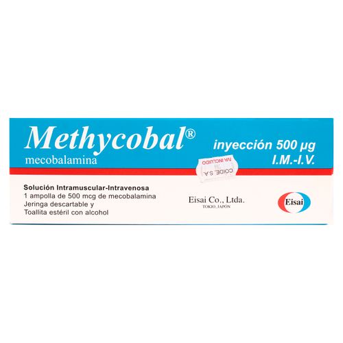 Methycobal 500Mcg Inyectable Caja X 1 Ampolla