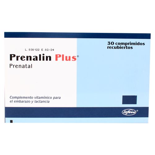 Prenalin Plus INFASA  PRENATAL 30 tabletas