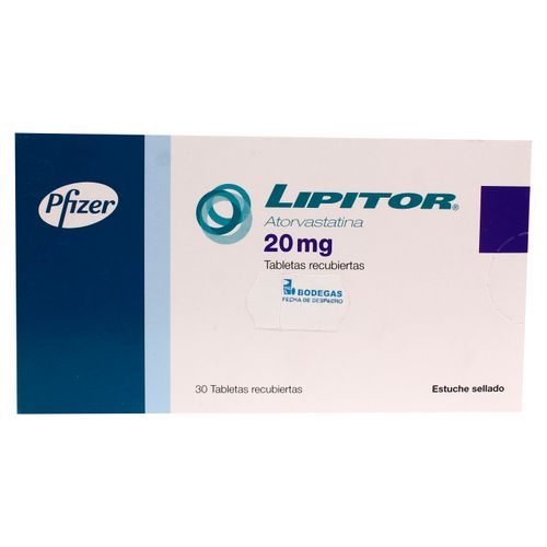 Lipitor Pfizer 20 Mg X 30 Tabletas