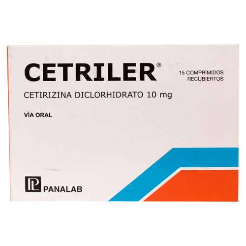 Cetriler 10mg 15 Tabletas