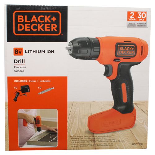 Taladro - Atornillador Black+Decker, Inalámbrico 3 8 8V Bd