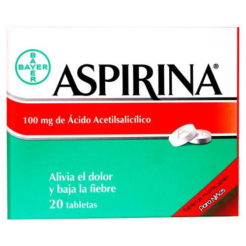 Aspiria Bayern para niños caja 20 tabletas - Precio indicado por caja