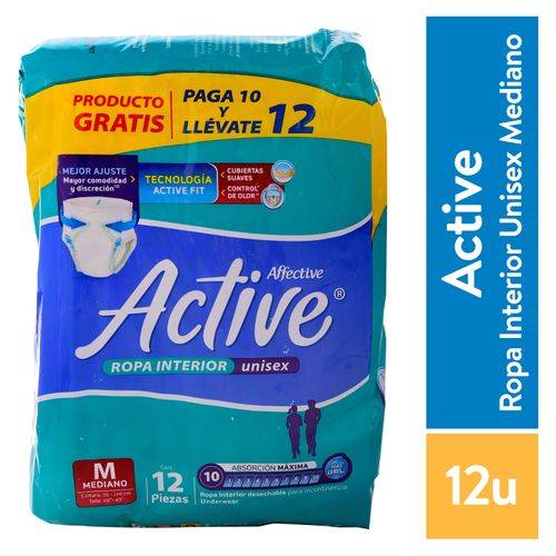 Affective Active Mediano 10 Unidades Pañales