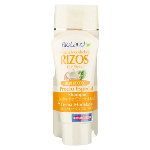 Shampoo Leche Coco 400 ml Crema Rizos Coco