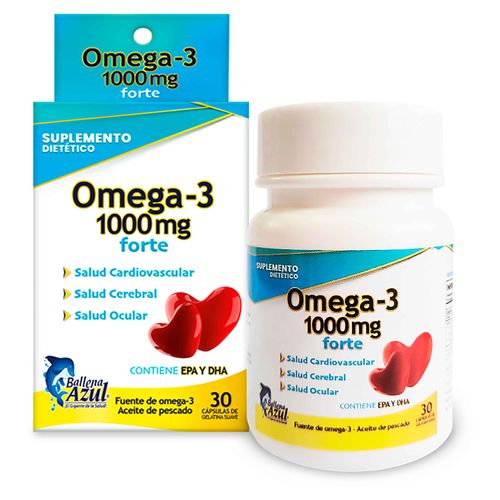 Omega 3 Ballena Azul 30 Cápsulas 1000mg