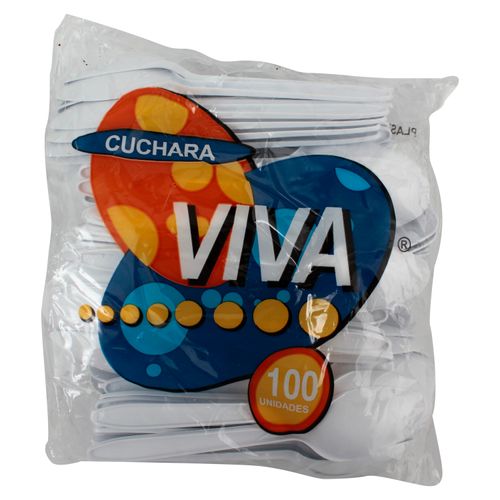 Cuchara Viva Desechable - 100 unidades