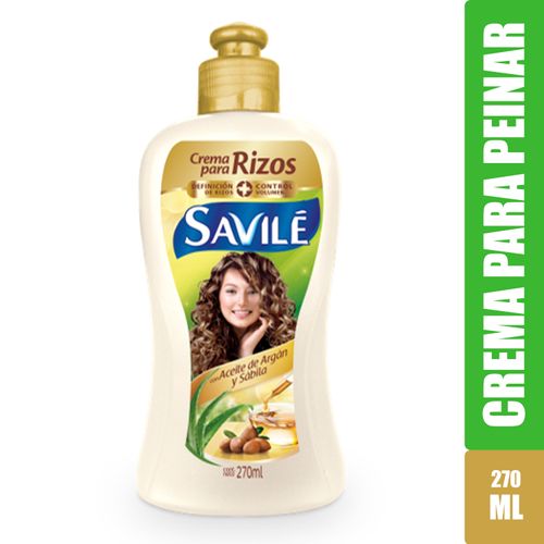 Crema Para Peinar Savilé  Argán Y Sábila - 270ml