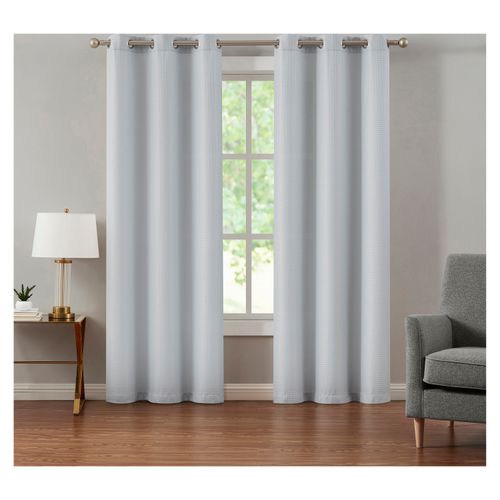 Set De 2 Cortinas Better Basket Weave Gris