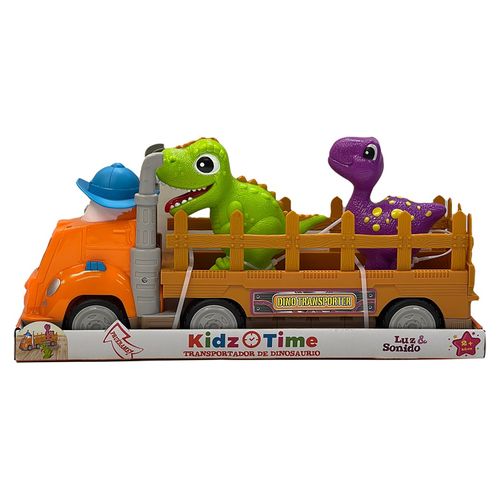 Set Transportador Kidz Time De Dinosaurios