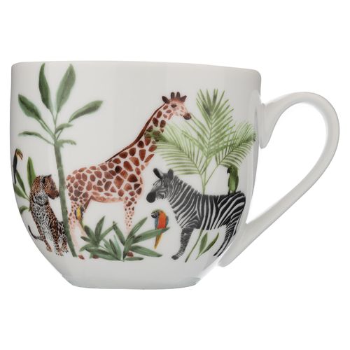 Taza de porcelana con estampado de jungla 500ml
