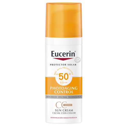 Protector Solar Eucerin Photoaging Control Sun Cream Facial Con Color SPF50+ -  50ml