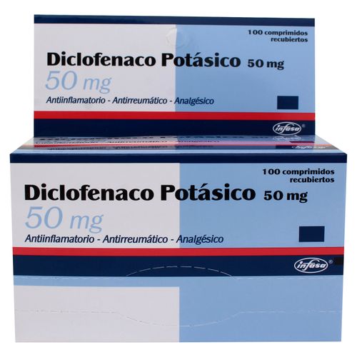 S Diclofenaco Potasico Infasa 50Mg 100Ta