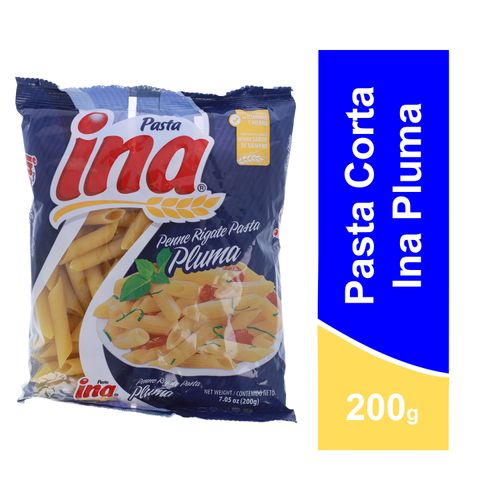 Pasta Corta Penne Rigate Ina Pluma - 200 g