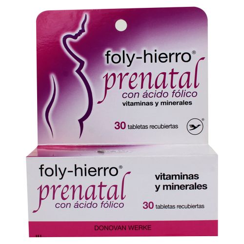 Foly Hierro Prenatal 30 Tabletas