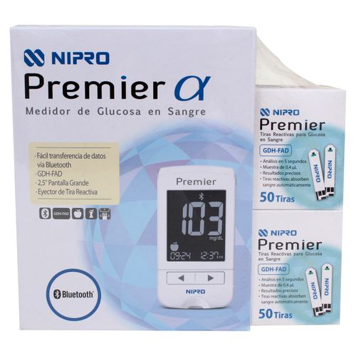 Pack Premier Glucometro Mas 100 Tiras