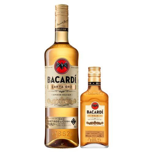 Ron Bacardi Pack Oro 750ml Mas 200ml