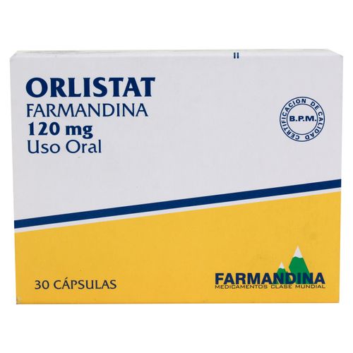 Orlistat Farmandina 120mg 30 Cápsulas