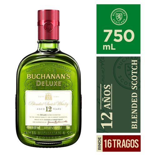 Whisky Buchanans De Luxe 12 Años Premiun Botella - 750ml