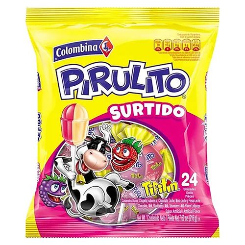 Bombon Colombina Pirulito Dalmata 24 Unidades