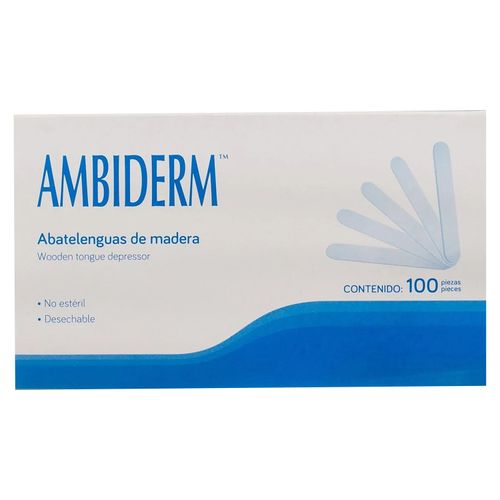 S Abatelenguas De Madera 100 Und