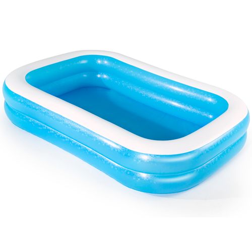 Piscina Inflable Play Day Forma Rectangular con medidas de 2.62x175x51cm Color Azul Modelo: 54006A Capacidad de 206 galones