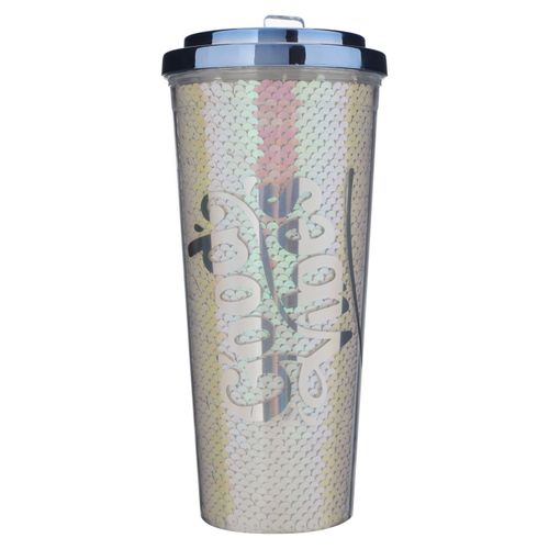 Tumbler Mainstays Doble Pared Lentejuelas 660ml