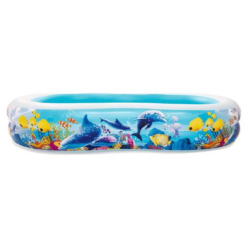Piscina de Juegos Inflable Bestway Diseño Coral Marino Medidas 2.62m x 1.57m x 46cm Modelo: 54118 Capacidad para 144 galones