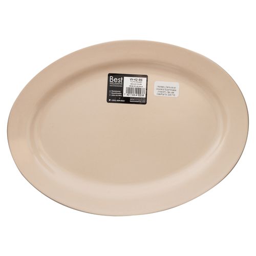 Plato Best Melamine Ovalado Mediano Beige Melamina