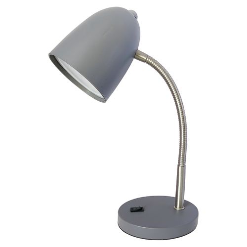 Lampara Haus Con Luz Led Para Escritorio Color Gris