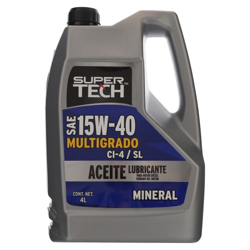 Aceite Supertech 15W40 Mineral Gl