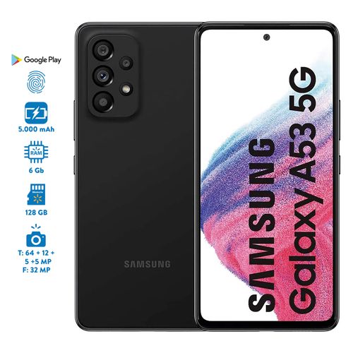 Celular Marca Samsung Galaxi A53 5G Tigo 128GB, Pantalla Infinity-O De 6.5 Pulgadas