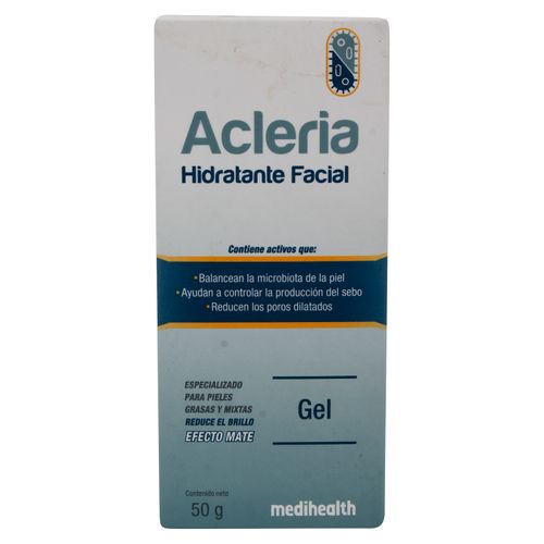 Gel Acleria hidratante facial efecto mate - 50 g