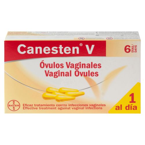Óvulos Canesten V Vaginales - 100ml 6Unid