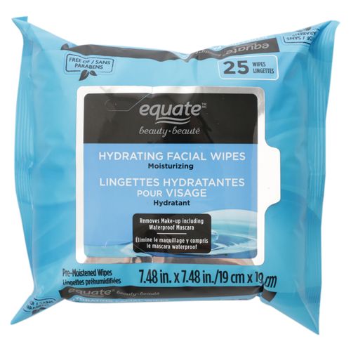 Toallitas Desmaquillantes Marca Equate Hidratantes - 25 Unidades