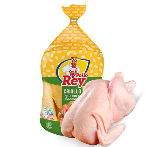 Pollo Entero, Pollo Rey, Sin Menudos de 3 Lbs Aproximadamente - Precio indicado por Libra