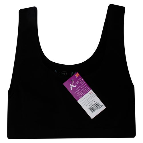 Top Activa Tirante Grueso Negro M