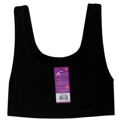 Top Activa Tirante Grueso Negro L