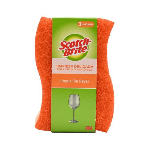 Esponja Scotch Brite Doble Uso No Rayas - 3 Uds