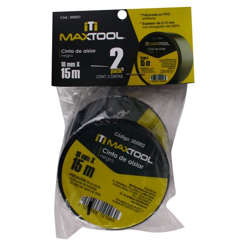 Cinta De Aislar 19Mm X 15 Mt 2Pack