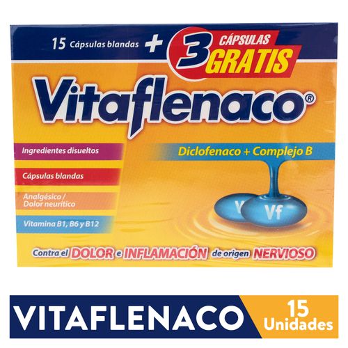 Vitaflenaco 15 Mas 3 Gel Capsulas